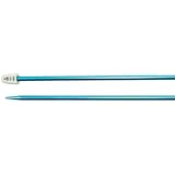 Susan Bates 14-Inch Silvalume Single Point Knitting Needle, 5mm, Turquoise