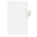Kleer-Fax Legal 80000 Series Printed 3 Exhibit Index Divider,1 x Tab Printed 3 - 25 Tab(s)/Set - 8.5