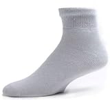 Lot of 3 Pairs Men Healthy Circulation Diabetic Low Cut Socks , 9-11 ( Shoe size 9-11 ), White