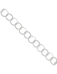 14k White Gold Circle Bracelet