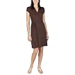 Mossimo&reg; Black: Puff Sleeve Button Front Dress - Spanish Brown