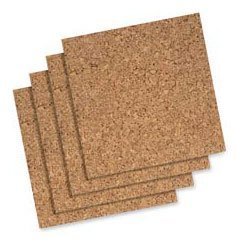 Cork Wall Tiles, With Foam Tape, 12