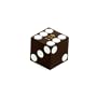 3/4" 19mm Black Opaque Precision Casino Craps Dice, Serial #
