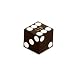 3/4" 19mm Black Opaque Precision Casino Craps Dice, Serial #
