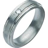Titanium 0.06 cttw GI Diamond Wedding Band Sz 15