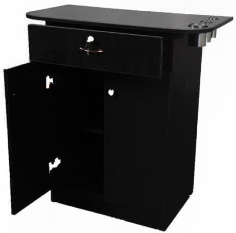 Barber Styling Station with Storage - Multiple Colors Available (Black)