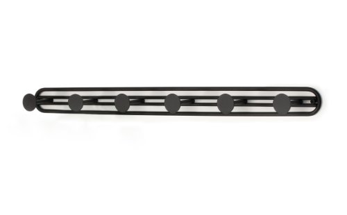 See Spectrum 66810 Armstrong Wall Mount 6-Hook Coat Rack, Black