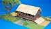 144th Scale Covered Bridge Kit by Laser Tech - Miniature