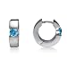 Blue Topaz & Sterling Silver Earrings