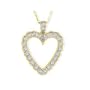 Yellow Gold 1/4ct diamond heart pendant