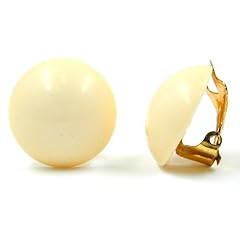 Schmuck Ohrclip, 20mm, elfenbein-gl�nzend