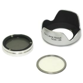 Professional Filter Kit (Polarizer & UV) with Lens Hood for Fuji Finepix XP10, AV100, AX200, JV100 and F40 Digital Camera