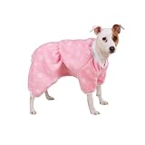 Dog Pajamas - Winter Snowflake Pink Fleece Dog Pajamas - X-Small (XS)