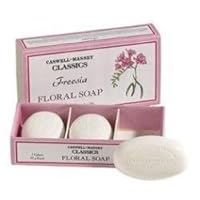 Caswell-Massey Gift Pack Set of 3 Cakes Freesia Floral Soap