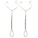 Barefoot Sandal Delicate Foot Chain Jewelry Glod Plated Anklet Simple Disks Sequin Diameter 0.27in. 2 Pieces