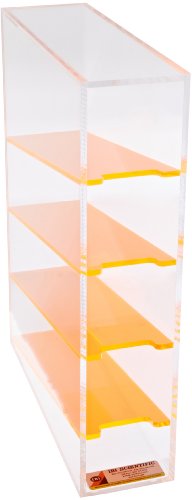 IBI Scientific PR-40 Acrylic 4 Compartment Serological Pipette Rack, 3-3/4" Width x 16-1/4" Height x 11-3/4" Depth