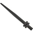 One Acrylic Taper: 12g Black (SOLD INDIVIDUALLY. ORDER TWO FOR A PAIR.)