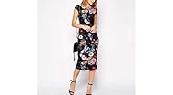 Sexy Polyester Floral Print Spring Sleeveless Sheath Club Dress 