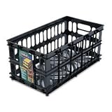 Rubbermaid 44706 Super Crate-A-Filet, 14w x 25-3/4d x 11-1/4h, Black