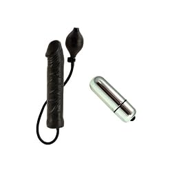 California Exotics / Swedish Erotica Inflatable Stud 10" Black Probe Adult Sex Toy Kit