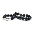 HinsonGayle Handpicked Premium 6.5-7.0mm Black Cultured Freshwater Pearl Bracelet (Sterling Silver)