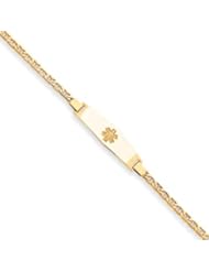 8 Inch 14k Gold Non-enameled Medical ID Bracelet