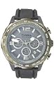 Fossil Men's Brushed Stainless Steel Chronograph Black Rubber Strap Watch #CH2531
