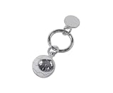 Schlüsselanhänger mit Fussball SILBER Plated / versilbert