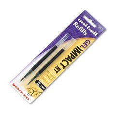 uni-ball Gel Impact RT Retractable Bold Point Black Ink Pen Refills, Pack, 2 (65873PP)