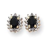 14k .04ct Diamond and Sapphire Birthstone Earrings