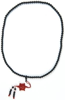 Black Agate Genuine Gemstone Mala Mantra Beads 108 Beads 6mm in Velvet Storage Pouch