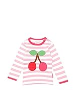 Toby Tiger Camiseta Manga Larga Lsacherry (Rosa / Blanco)