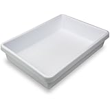 TrippNT 50424 White Polystyrene Plastic Drawer Organizer, 1 Pocket: 14" Width x 3" Height x 10" Depth