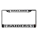 Oakland Raiders Chrome Silver License Plate Frame
