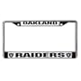 Oakland Raiders Chrome Silver License Plate Frame