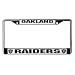Oakland Raiders Chrome Silver License Plate Frame