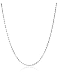 14k Gold 1.8mm Ball Bead Chain Necklace, 16"