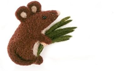 Brown mouse brooch, Country mouse, Needle felted mouse, Mouse miniature, Nature inspired jewelry, Animal brooch, Mouse pin