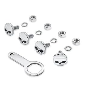 LICENSE PLATE BOLT KIT, SKULL