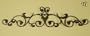 37" Tuscan Wrought Iron Scroll Wall Grille Swag Pediment Grill