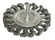 Westward 1GBN3 Knot Wire Wheel, 4 Dia, 0.0140 Wire, Steel