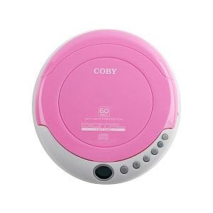 Coby CX-CD329 "Ultra Slim Design" Personal CD Player w/60 Srcond Anti-Skip Protection (Pink)