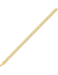 14k Double Link Charm Bracelet, Best Quality Free Gift Box Satisfaction Guaranteed