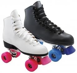 Pacer Super X Aerobic Outdoor Roller Skates Boot Color: White | Toe Stop Color: Red Varies by Wheel Color and Size