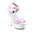 Sexy Pink/White Sweeheart with an Edge Delight w/ Stiletto Heel