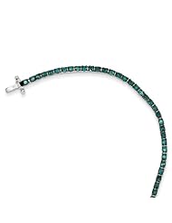 Sterling Silver Blue Diamond Tennis Bracelet, Best Quality Free Gift Box Satisfaction Guaranteed