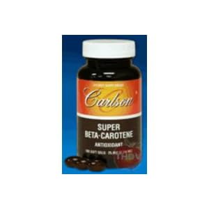 Carlson Labs Super Beta Carotene From Dunaliella Salina, 250-Soft Gel Bottle by Carlson