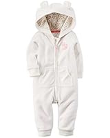 Carter's Baby Girls' Hooded Fleece Jumpsuit Romper