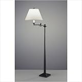 IMAGE OF Serge Swing Arm Floor Lamp in Natural Black