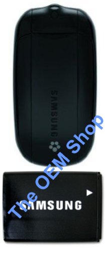 OEM Samsung T-Mobile T329 STRIPE Battery + Black Door